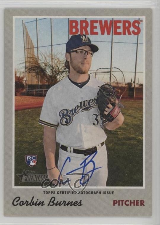 2019 Topps Heritage Real One Auto Corbin Burnes #ROA-CBU Auto tw0