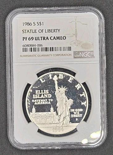 1986-S Statue of Liberty Commemorative Silver Dollar | NGC PF69 Ultra Cameo
