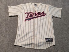 Minnesota Twins Danny Valencia Jersey Mens Medium White Majestic Baseball MLB 