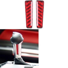 Rot Kohlefaser Gear Schaltknauf Griffverkleidung für Ford Mustang MKVI 2015-19