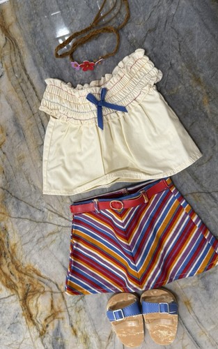 American Girl Doll Julie's set gonna estiva in pensione con scatola COMPLETO NUOVO raro - Foto 5 di 7