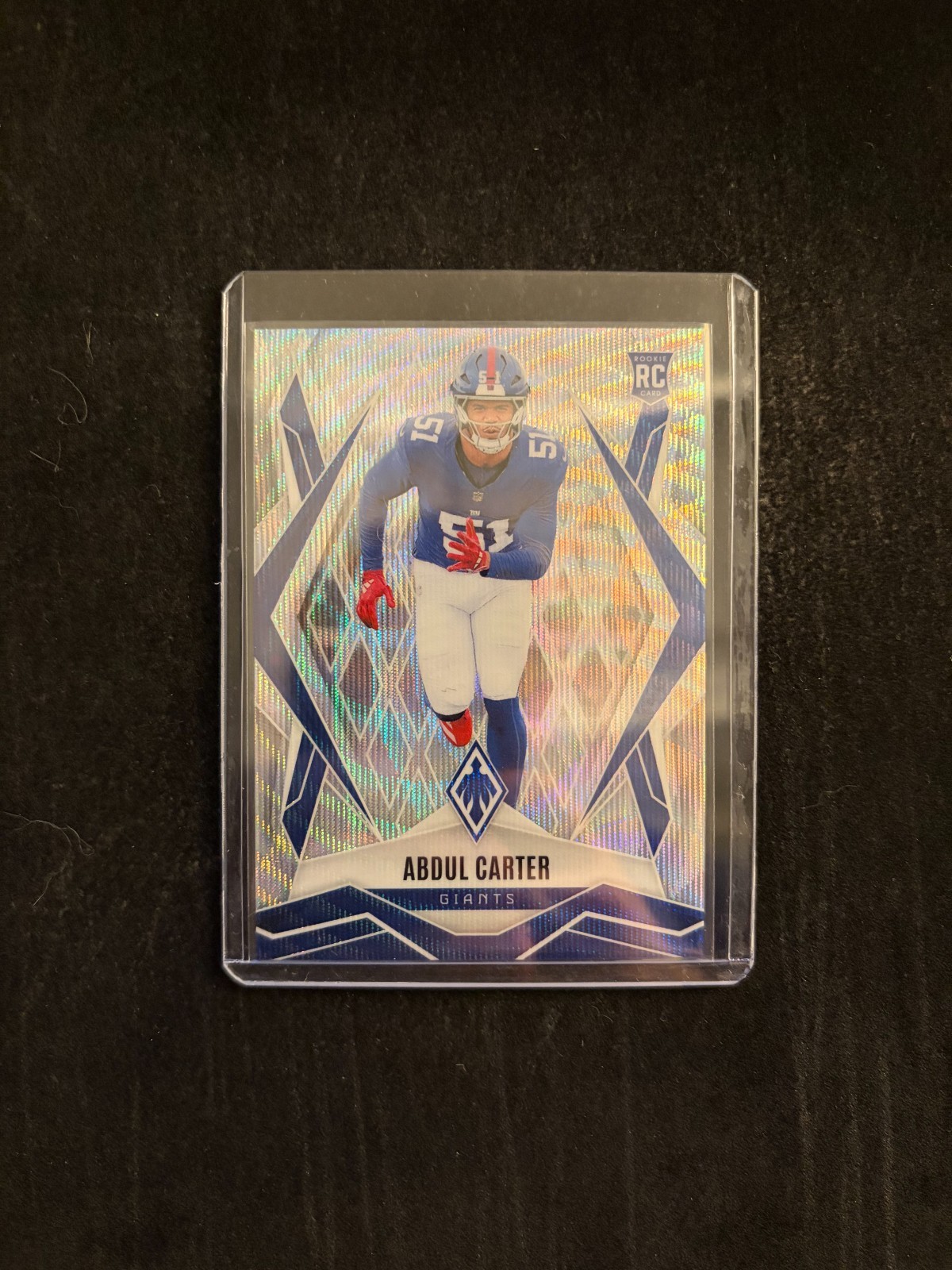 2025 Panini Phoenix Abdul Carter #177 Wave Prizm 178/199 RC - New York Giants