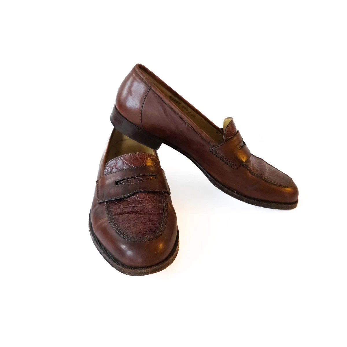 Cole Haan Shoes Mens 9 Brown Genuine Crocodile Leather Loafers Split Toe Italy $_57.JPG?set_id=880000500F main image 2