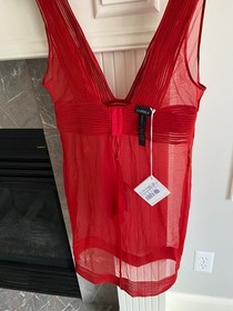 NWT La Perla Red Teddy and Panty Set Size Medium