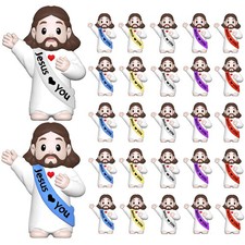 Imerance 25 Pcs Little Jesus Figures  Mini Jesus Figurines Tiny Statues for Ea...