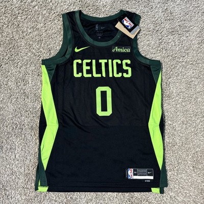 Boston Celtics Jayson Tatum Neon City Edition Swingman Jersey Mens