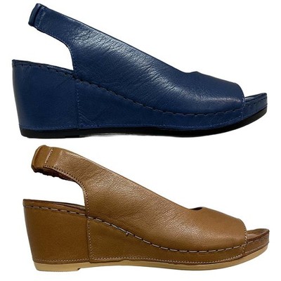 CHARLY FOX 11278 Damen Sandale Keilabsatz Leder 6 cm