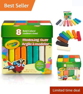 2lbs Non-Drying Modeling Clay in Bold Colors - Perfect Gift for Ages 4 & Up