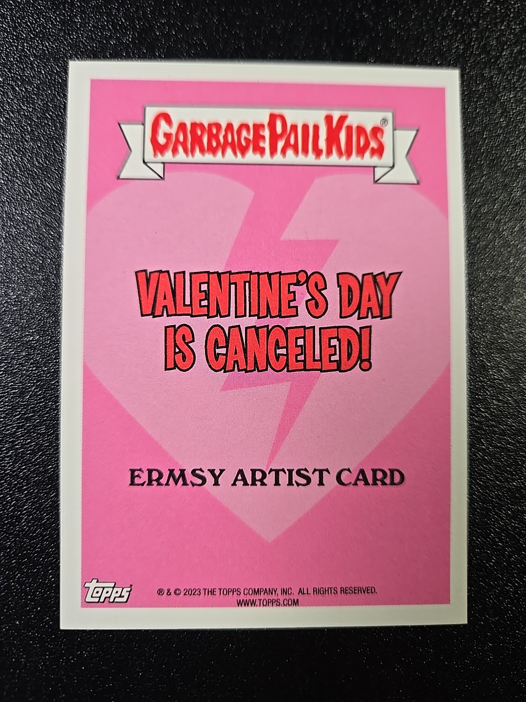 Deaf Geoff Valentine's Day is Canceled! Ermsy Artist Card 2023 Garbage Pail Kids