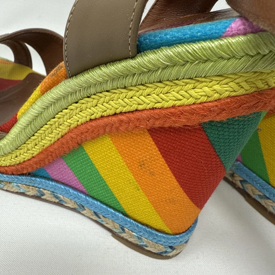 Sandalias de cuña VALENTINO GARAVANI de cuero y multicolor talla 36,5 Foto 4 de 4