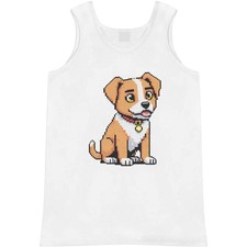 'Pixel Art Dog' Adult Vest / Tank Top AV059859