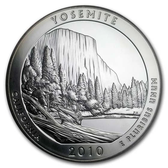 2010 5 oz Silver ATB Yosemite MS-69 DMPL PCGS - Image 2 of 3