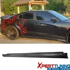 Fits 20-23 Dodge Charger SRT Hellcat Widebdoy Side Skirts Panel Unpainted PP