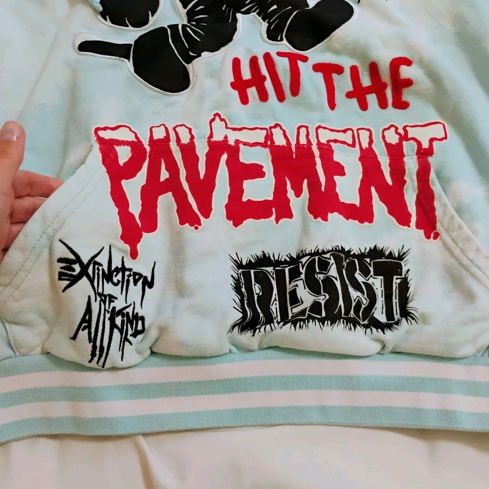 Sudadera con Capucha Punk Rock - Azul - Hudson Outerwear Gráfico Grunge Sudadera con Capucha 2XL Foto 3 de 4