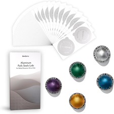   100Pcs Aluminum Foil Seal Lids for Nespresso Vertuo Pods 62mm,Food-grade 
