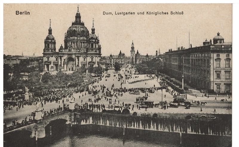 Antique 1918 B &W Photo Postcard Berlin Germany #2164