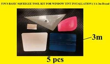 5 PCS BASIC SQUEEGEE TOOL KIT FOR WINDOW TINT INSTALLATION ( 1 is 3m Brand ) 