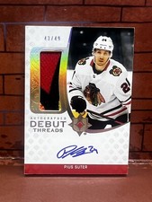 2020-21 Ultimate Collection Debut Threads Pius Suter Autograph Patch 43/49 🤩