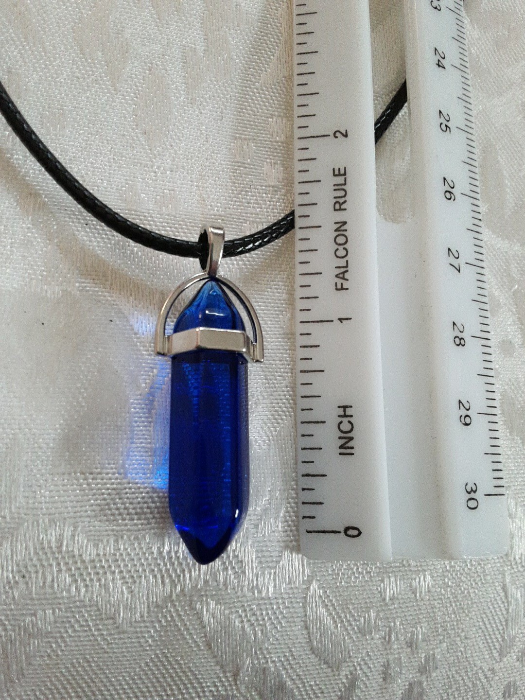 blue Hexagonal  pendulum Chakra Crystal Pendant N… - image 4