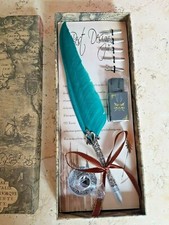 PENNA PIUMA STILOGRAFICA CALLIGRAFICA CON SUPPORTO +5 PENNINI +INCHIOSTRO