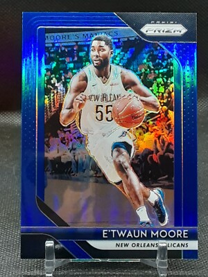 E'TWAUN MOORE MICHAEL CARTER-WILLIAMS 2018-19 PRIZM BLUE PRIZM #4/199 PELICANS