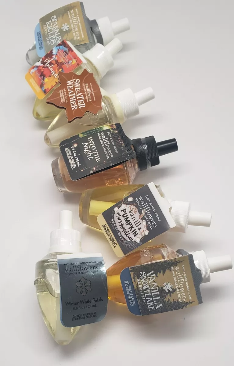 Bath Body Works Retired Wallflowers Refills Lot of 7 Winter Fall