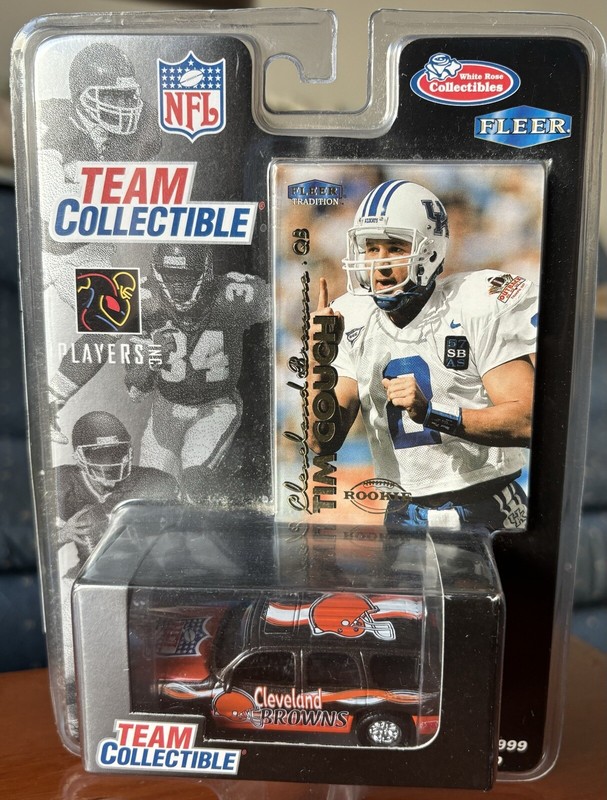 1999 NFL Team Collectibles Cleveland Browns Team Vehicle  Fleer Tim Couch Card  