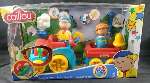 Caillou Learning Train Toy Set 2 Personaggi PBS Bambini Nuovo con scatola contenuto come nuovo danneggiato