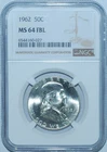 1962 P NGC MS64FBL Full Bell Lines Franklin Half Dollar