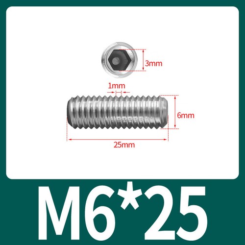 Stahl Innensechskan Gewindestift mit Konkavkopf Metrisch M2.5 M3 M4 M5 M6 M8 M10 - Picture 52 of 72