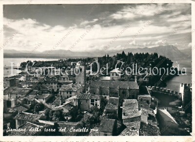 1955 SIRMIONE Panorama from the tower of the Castle Brescia Castle 