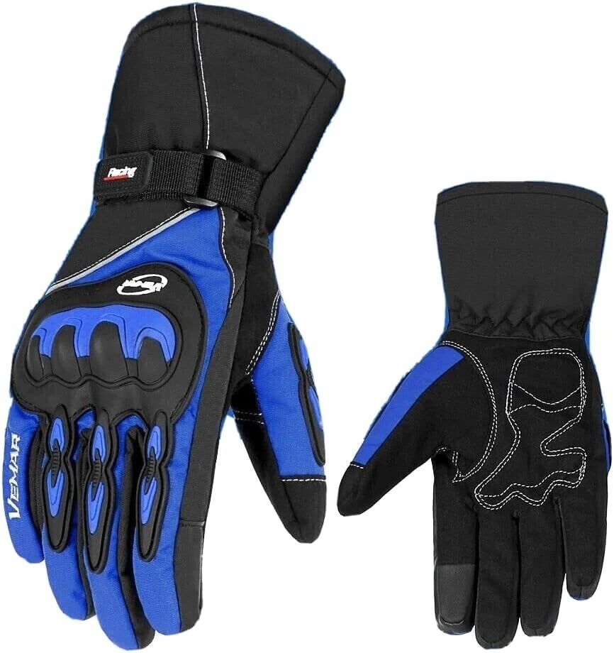 Guanti Moto Invernali Touchscreen Termici Impermeabili Caldi Antivento - Immagine 3 di 4