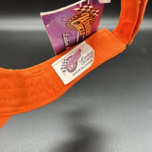 NASCAR Tony Stewart #20 Visor Hat Cap Orange Adj Flames Ladies Winning Ci Racing - Picture 6 of 6