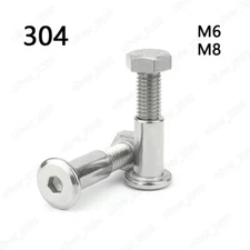 304 Stainless Steel Hexagon Bolts Hex Head Screw With Hex Socket Rivet Nut M6 M8