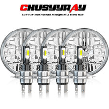 5-3/4" Halogen Semi Sealed Beam Headlight Conversion Headlamp 60/55W H4 Bulbs