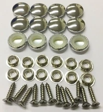 12 Dura Snap Upholstery Buttons Chrome Vinyl Choice Of Size And Screws