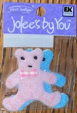 RARE Jolees Mini Baby Boy Blue Or Girl Pink Teddy Bear  Scrapbook Embellishment