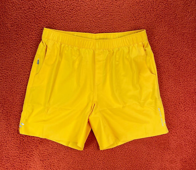 PETER MILLAR Mens LARGE Active Swift Crown Performance Shorts Chutney Yellow