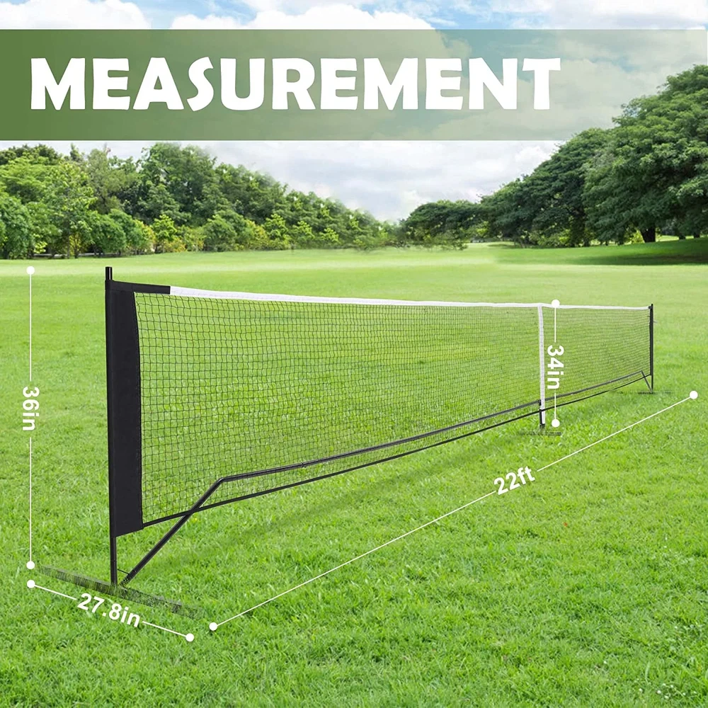 Pickleball Nets Portable Outdoor, 22 FT Pickleball Net USAPA Regulation Size, Pi