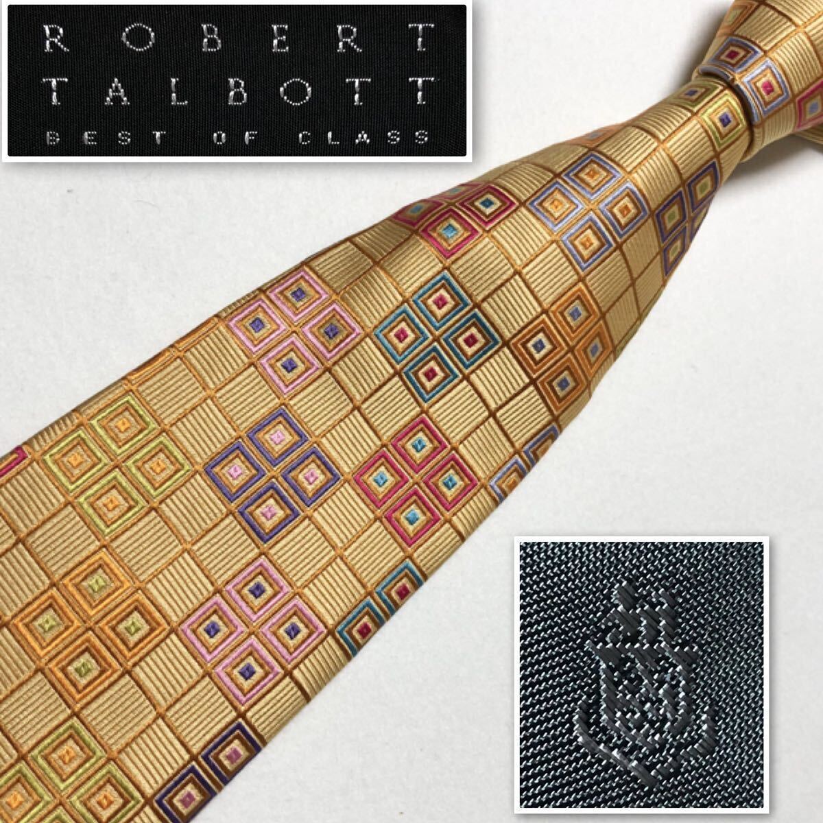 Robert Talbott Authentic Necktie Tie Lattice Chec… - image 1