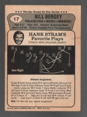 did bill bergey chew tobacco Eagles legend dies after long battle with cancer NBC Sports Philadelphia 1976 Wonder Bread #17 Bill
