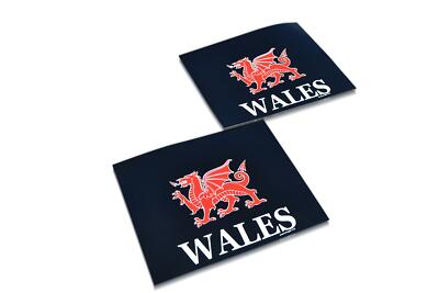 UV Gummi Wales Aufdruck Logo 2pc Heck Schmutzfänger Schutzblech Anhänger Shield