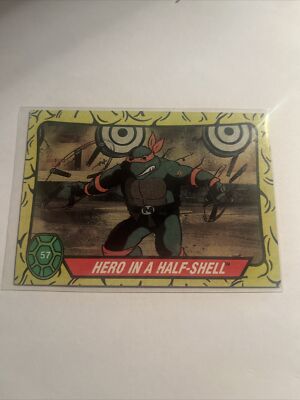 1989 Teenage Mutant Ninja Turtles Card #57 Hero Half Shell 