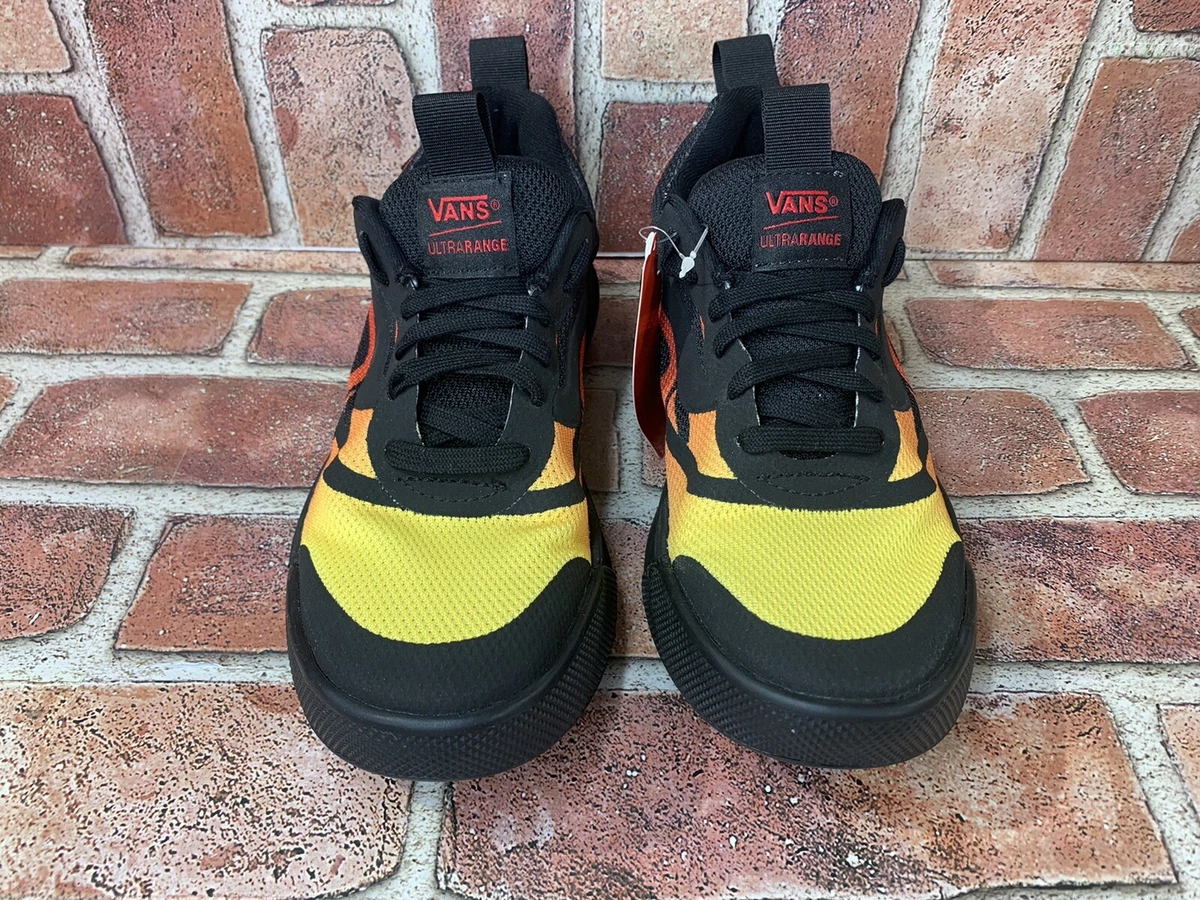Vans UltraRange Rapidweld Flames Black Shoes New Mens Sz 6 And