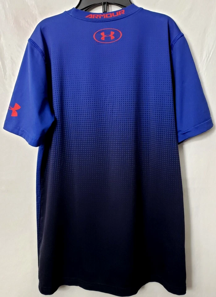 Under Armour DC Comics Shirts L Youth Boys Batman Superman Stretch Heat Gear Top - Image 3 of 4