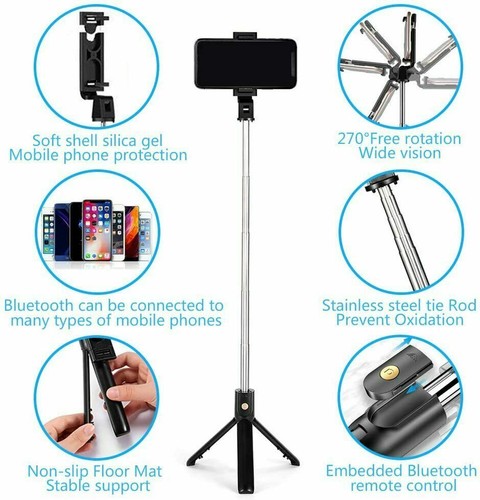 Trípode selfie con soporte remoto de escritorio soporte para teléfono celular para iPhone Samsung EE. UU. - Imagen 9 de 14