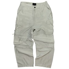 Y2K Wear First Baggy Cargo Wide Leg Zip Off Rave Cyber Grunge Skate Pants 34x32