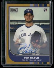 2021 Topps Archives Snapshots #38 Tom Hatch Base Autographs Gold Border #/10