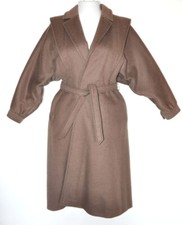 Cojana London-England Wool Mohair Llama Light Brown Vintage Bat Sleeve Coat 8