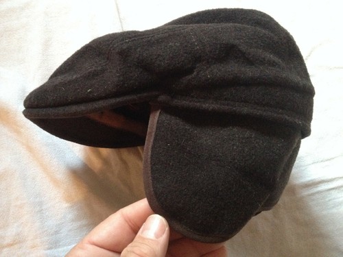GOTTMANN GERMAN WOOL BRWN MEN'S NEWSBOY FLAT CAP HAT EAR FLAPS 55 cm / 22'' - Picture 11 of 12